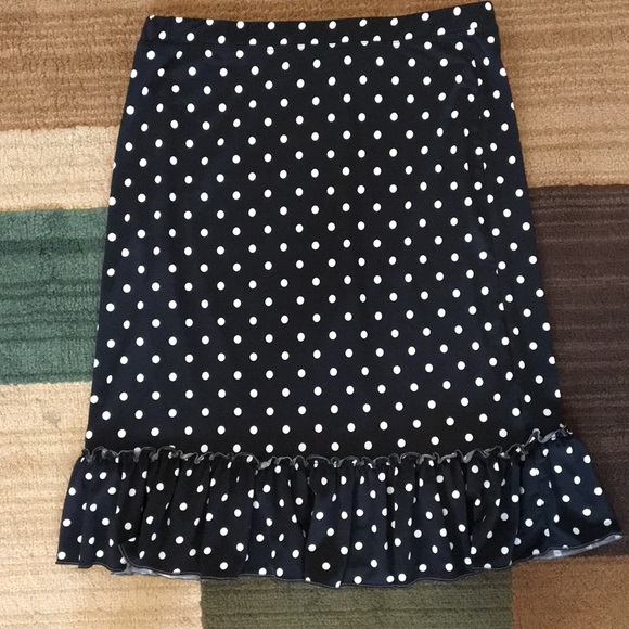Sharagano Dresses & Skirts - 🎊Host pick 🎊Polka dot ruffle hem skirt